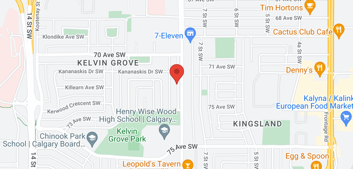 map of 7315 Keewatin ST SW